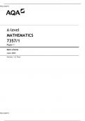 A-level MATHEMATICS 7357/1