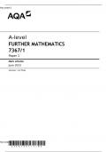 A-level FURTHER MATHEMATICS 7367/1