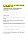  IST 305 MID TERM EXAM CLEVELAND STATE WARF 2024