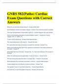 GNRS 582(Patho) Cardiac Exam Questions with Correct Answers