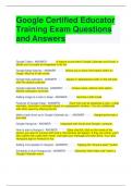 Bundle For  Google Certified Educator Level 1 Exam Questions with Correct Answers