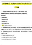 ATI Maternal Newborn Proctored Actual Exam (2024) Questions with 100% Correct Answers | Updated | Download to score A+