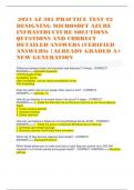  2024 AZ 305 PRACTICE TEST #2 DESIGNING MICROSOFT AZURE INFRASTRUCTURE SOLUTIONS QUESTIONS AND CORRECT DETAILED ANSWERS (VERIFIED ANSWERS) |ALREADY GRADED A+ NEW GENERATION 