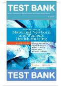 Test Bank For Murray Foundations of Maternal-Newborn and Women's Health Nursing, 8th Edition by Sharon Smith Murray, Emily Slone McKinney, Karen Holub, Renee Jones