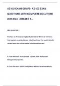 AZ-103-EXAM-DUMPS- AZ-103 EXAM  QUESTIONS WITH COMPLETE SOLUTIONS 20232024 GRADED A+.