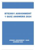 BTE2601 ASSIGNMENT 1 QUIZ ANSWERS 2024