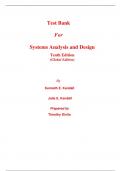 Test Bank for Systems Analysis and Design 10th Edition (Global Edition) By Kenneth Kendall, Julie Kendall (All Chapters, 100% Original Verified, A+ Grade)