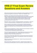 Bundle For  HRB Test Questions with Correct Answers