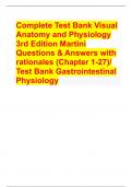   Complete Test Bank Visual Anatomy and Physiology 3rd Edition Martini Questions & Answers with rationales (Chapter 1-27)/ Test Bank Gastrointestinal Physiology                                         A 2-year-old boy swallows a penny. The boy's mother