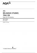 AS RELIGIOUS STUDIES 7061/2B