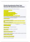 Florida Guardianship State Test-General 203 Questions and Answers.