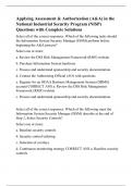 Applying Assessment & Authorization (A&A) in the National Industrial Security Program (NISP) Questions with Complete Solutions