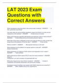 LAT 2023 Exam Questions with Correct Answers