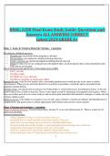 RNSG: 2208 Final Exam Study Guide: Questions and Answers ALL ANSWERS CORRECT  Latest 2024 GRADE A+