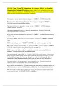 CO 502 Final Exam MC Questions & Answers_100% A+ Graded_ Chamberlain College Of Nursing A feature of REBT that distinguishes it from other cognitive-behavioral therapies is: - CORRECT ANSWER-its systematic exposition of irrational beliefs that result in e