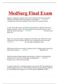 MedSurg Final Exam 2024/25