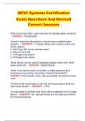 ABYC Systems Certification  Exam Questions And Revised  Correct Answers