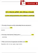 Ivy Tech APHY 101 Final Exam Questions and Answers 2024 / 2025 | 100% Verified Answers