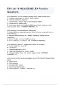 EX4: ch 19 HIV/AIDS NCLEX Practice Questions with complete solution