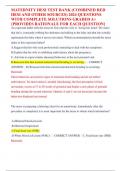 MATERNITY HESI TEST BANK (COMBINED RED  HESI AND OTHER SOURCES) 2024 QUESTIONS  WITH COMPLETE SOLUTIONS GRADED A+ {PROVIDES RATIONALE FOR EACH QUESTION}