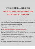 RN VATI Adult Medical Surgical latest 2023 Graded 100% A+ with NGN ATI RN ADULT MEDICAL SURGICAL EXAM 