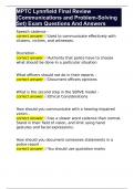 MPTC Lynnfield Final Review (Communications and Problem-Solving Set) Exam Questions And Answers 