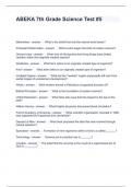 ABEKA 7th Grade Science Test #5 Questions and Answers 2024