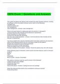 CSFA Exam 1 Questions and Answers