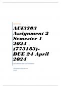 AUI3703 Assignment 2 Semester 1 2024 (773183)- DUE 24 April 2024