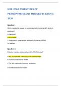 NUR 2063 ESSENTIALS OF PATHOPHYSIOLOGY MODULE 04 EXAM 1 2024