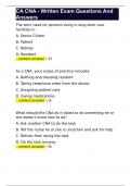 CA CNA - Written Exam Questions And Answers 