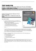 Primary Care Interprofessional Collaborative Practice 6th Edition Buttaro Test Bank, All Chapters - Questions and Answers