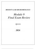 BIOD171 ESSENTIALS IN MICROBIOLOGY LAB MODULE 9 UNKNOWN MICROBE FINAL EXAM