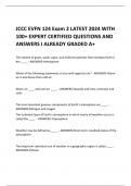 JCCC EVFN 124 Exam 2 LATEST 2024 WITH  100+ EXPERT CERTIFIED QUESTIONS AND  ANSWERS I ALREADY GRADED A+