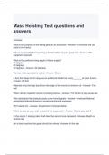 Mass Hoisting Test questions and answers 100% correct