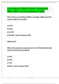 Package deal for NC Correctional Officer Final Exam With 100% Correct Answers 2024