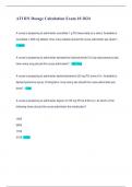 ATI RN Dosage Calculation Exam 10 2024.