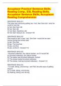 Accuplacer Practice! Sentence Skills, Reading Comp., ESL Reading Skills, Accuplacer Sentence Skills, Accuplacer Reading Comprehension