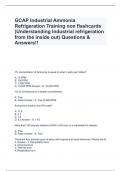 GCAP Industrial Ammonia Refrigeration Training non flashcards (Understanding Industrial refrigeration from the inside out) Questions & Answers!!