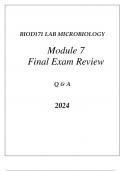 BIOD171 ESSENTIALS IN MICROBIOLOGY LAB MODULE 7 SECONDARY CHARACTERIZATION