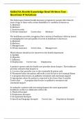 SkillsUSA Health Knowledge Bowl Written Test -Questions & Solutions