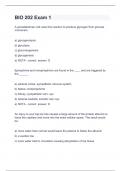 BIO 202 Exam 1 Questions with complete solution 2024 