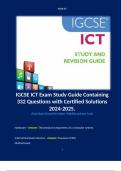 IGCSE ICT Exam Study Guide Containing 332 Questions with Certified Solutions 2024-2025.