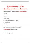 BUNDLE for NURS 629/ NURS629 Exam 3 Questions and Answers Graded A+ | Latest 2024 Guide | NURS 629 EXAM 3 2024 | Questions and Answers Graded A+