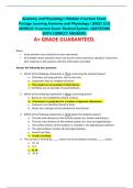 Anatomy and Physiology I Module 4 Lecture Exam. Portage Learning Anatomy and Physiology I (BIOD 151) MODULE 4 Lecture Exam Skeletal System. QUESTIONS WITH CORRECT ANSWERS. A+ GRADE GUARANTEED.