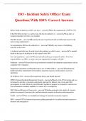 ISO - Incident Safety Officer Exam Questions With 100% Correct Answers