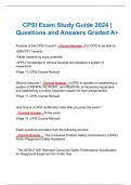 BUNDLE  for Certified Playground Safety Inspector Practice Exam (CPSI) Questions and Answers | CPSI Exam Study Guide 2024 | Questions and Answers Graded A+