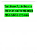 Test Bank for Pilbeams Mechanical Ventilation 7th Edition by Cairo