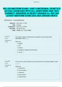 BIO 250 LATEST EXAMS  2024/2025 BUNDLE/ BIO 250 EXAM 1 UNIT 9 MICROBIAL GENETICS ACTUAL EXAM 2024/BIO 250 EXAM 1A UNIT 3 TOOLS OF THE LABORATORY ACTUAL EXAM 2024 / BIO 250 MIDTERM EXAM / BIO 250 EXAM 4 UNIT 15 DIAGNOSING INFECTIONS/ BIO 250 RETAKE (ACTUAL