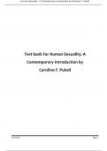 TEST BANK for Human Sexuality: A Contemporary Introduction 3rd Edition by Caroline Pukall ISBN 9780199036554 / All Chapters ( 1- 19) Updated A+